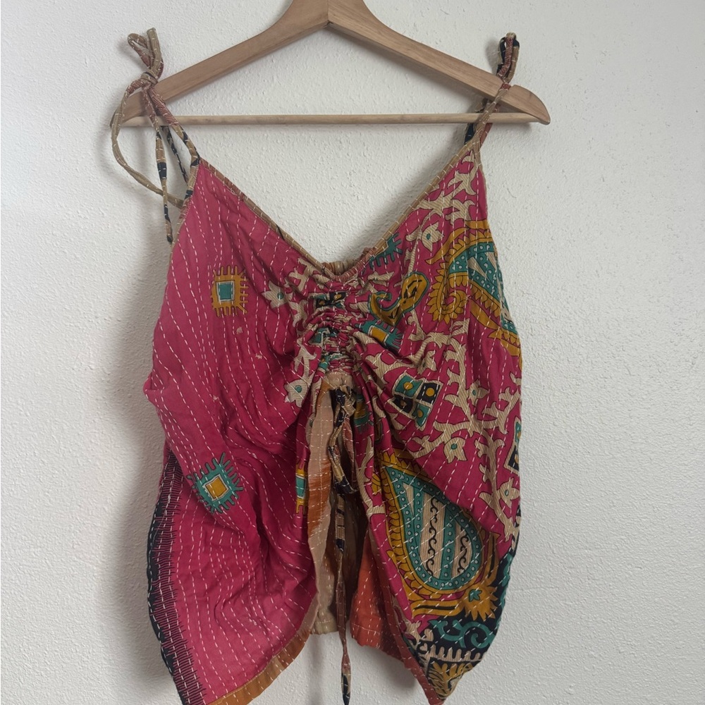 Bohemian Top Kantha Bae handmade RARE